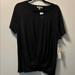 Nine Britton Black Short Sleeve Knot Top-NWTO Size XL